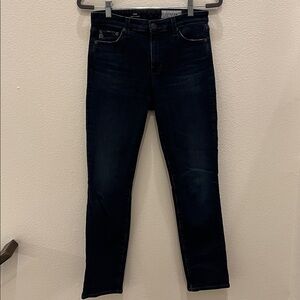Adriano Goldschmeid Mari high rise slim straight dark blue jeans size 27R